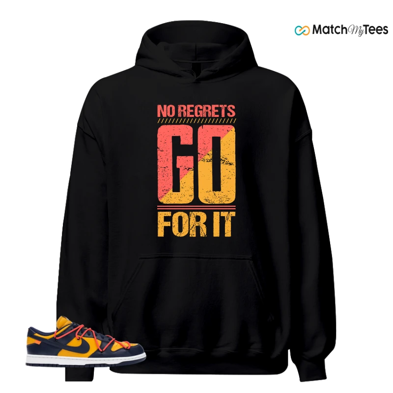 NIKE DUNK LOW OFF-WHITE UNIVERSITY GOLD SNEAKER Matching Tees hoodie