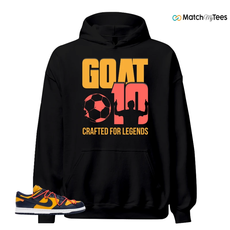 NIKE DUNK LOW OFF-WHITE UNIVERSITY GOLD SNEAKER Matching Tees hoodie