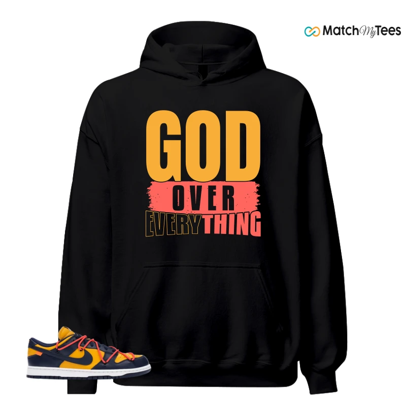 NIKE DUNK LOW OFF-WHITE UNIVERSITY GOLD SNEAKER Matching Tees hoodie
