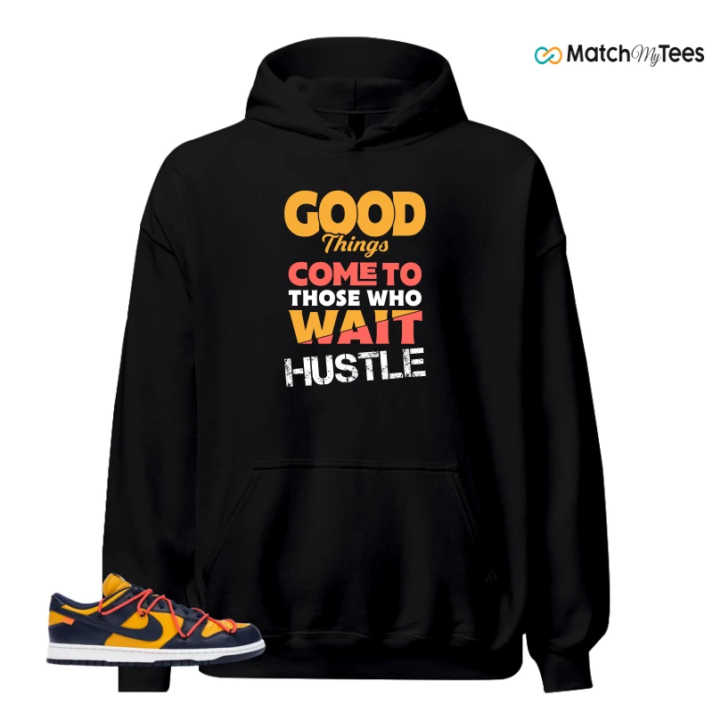 NIKE DUNK LOW OFF-WHITE UNIVERSITY GOLD SNEAKER Matching Tees hoodie