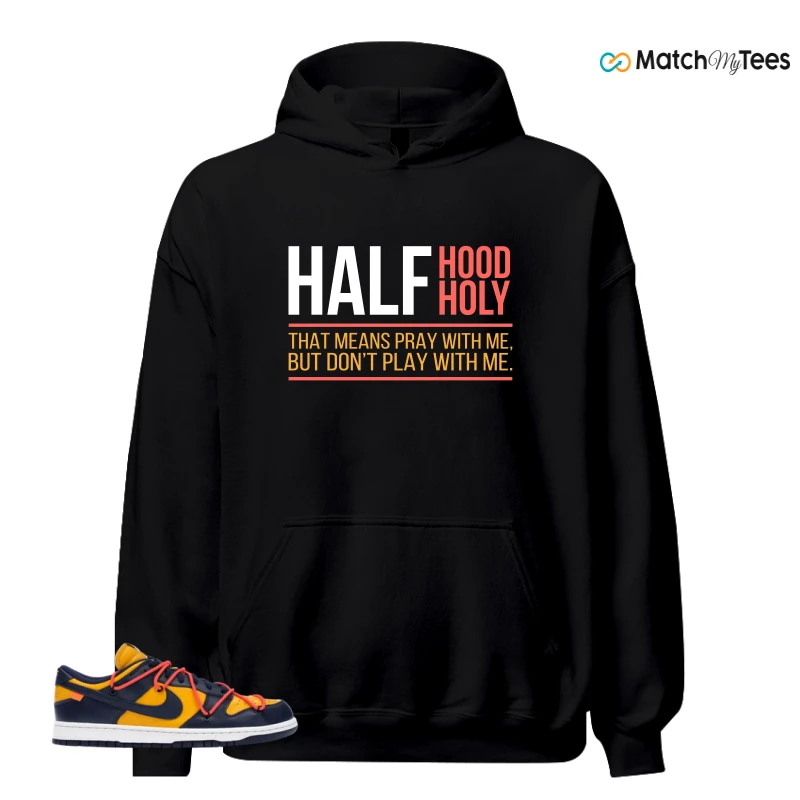 NIKE DUNK LOW OFF-WHITE UNIVERSITY GOLD SNEAKER Matching Tees hoodie