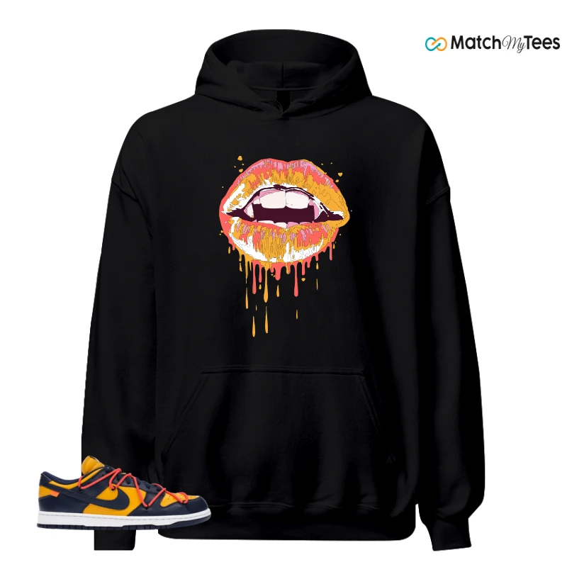 NIKE DUNK LOW OFF-WHITE UNIVERSITY GOLD SNEAKER Matching Tees hoodie