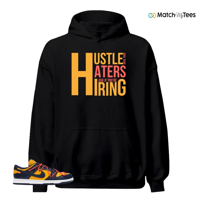 NIKE DUNK LOW OFF-WHITE UNIVERSITY GOLD SNEAKER Matching Tees hoodie