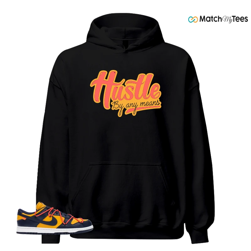 NIKE DUNK LOW OFF-WHITE UNIVERSITY GOLD SNEAKER Matching Tees hoodie