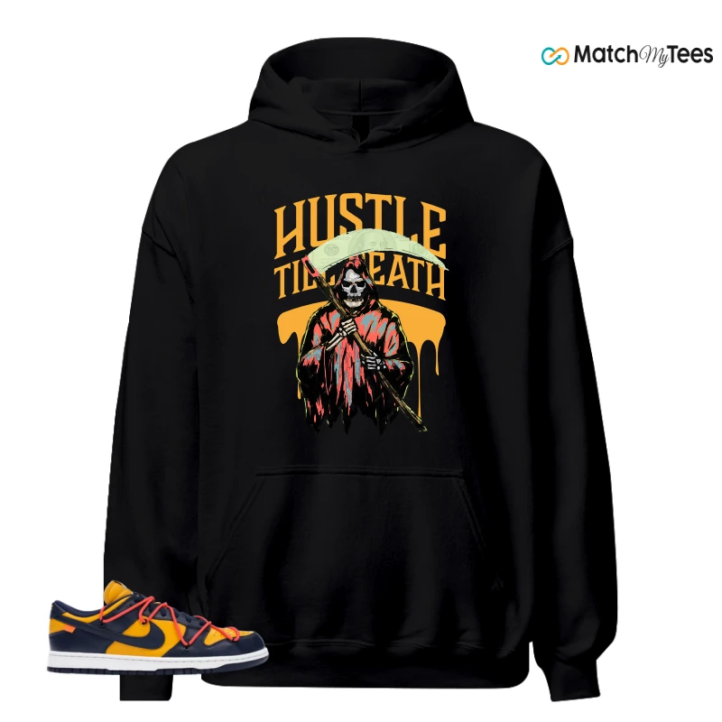 NIKE DUNK LOW OFF-WHITE UNIVERSITY GOLD SNEAKER Matching Tees hoodie