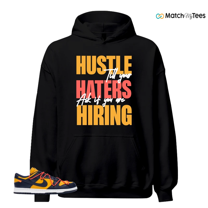 NIKE DUNK LOW OFF-WHITE UNIVERSITY GOLD SNEAKER Matching Tees hoodie