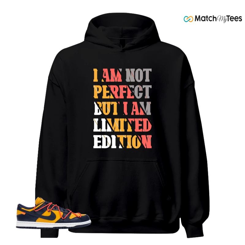 NIKE DUNK LOW OFF-WHITE UNIVERSITY GOLD SNEAKER Matching Tees hoodie