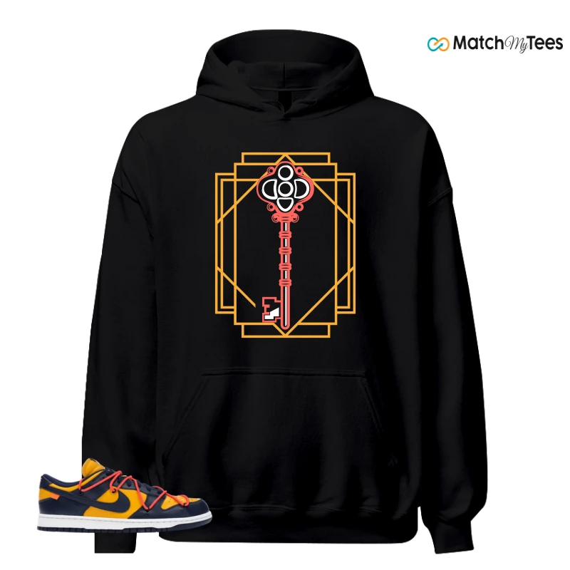 NIKE DUNK LOW OFF-WHITE UNIVERSITY GOLD SNEAKER Matching Tees hoodie