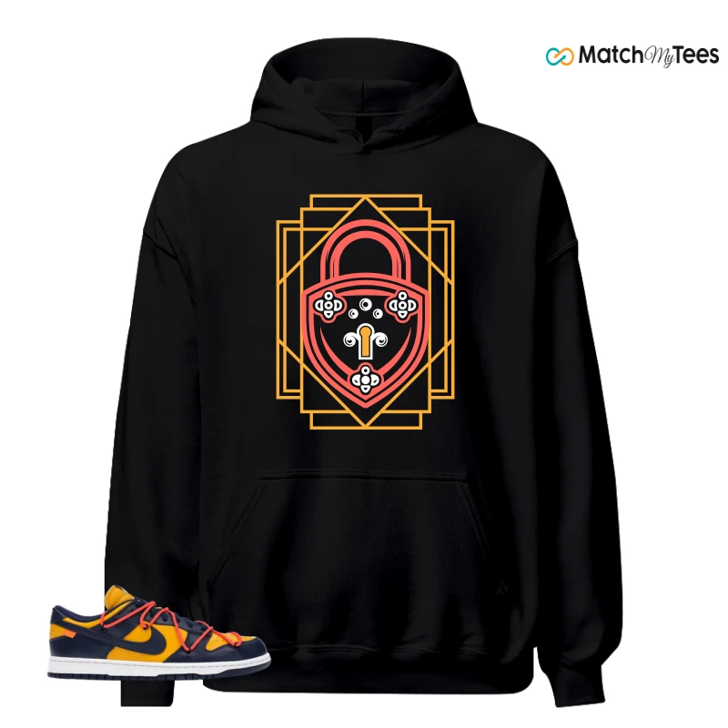 NIKE DUNK LOW OFF-WHITE UNIVERSITY GOLD SNEAKER Matching Tees hoodie