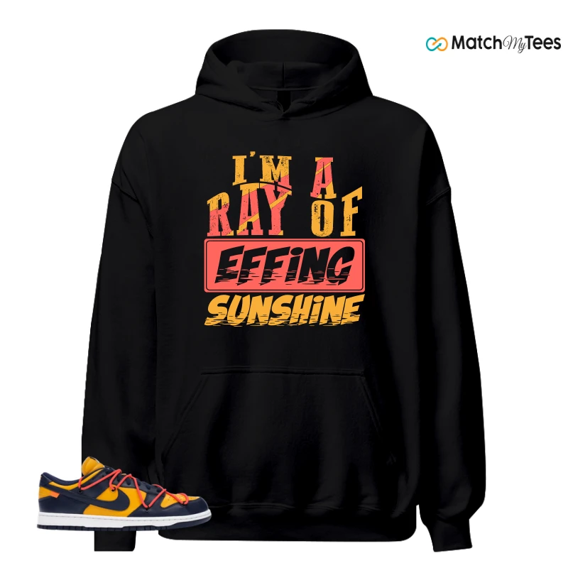NIKE DUNK LOW OFF-WHITE UNIVERSITY GOLD SNEAKER Matching Tees hoodie