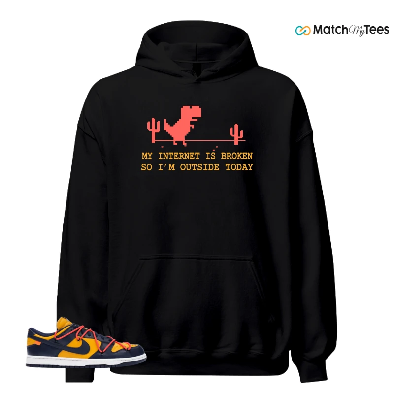 NIKE DUNK LOW OFF-WHITE UNIVERSITY GOLD SNEAKER Matching Tees hoodie