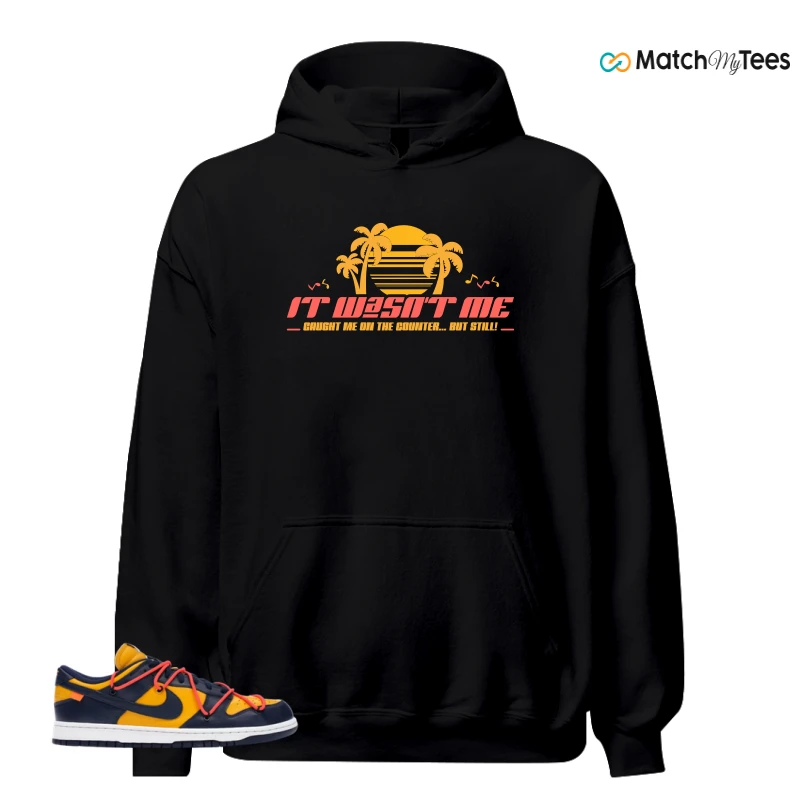 NIKE DUNK LOW OFF-WHITE UNIVERSITY GOLD SNEAKER Matching Tees hoodie