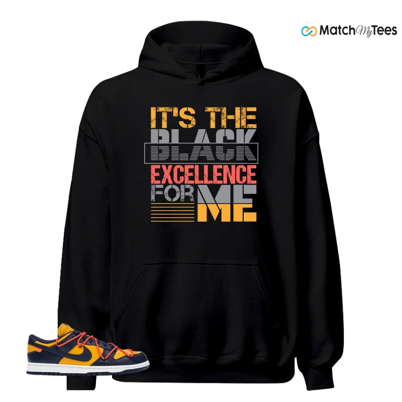 NIKE DUNK LOW OFF-WHITE UNIVERSITY GOLD SNEAKER Matching Tees hoodie