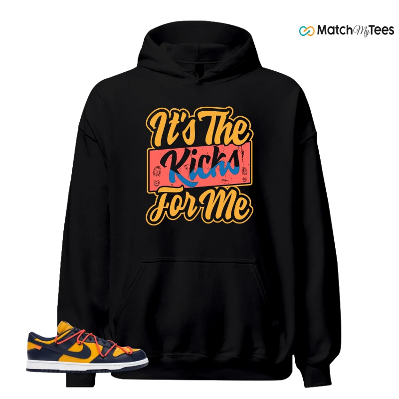 NIKE DUNK LOW OFF-WHITE UNIVERSITY GOLD SNEAKER Matching Tees hoodie