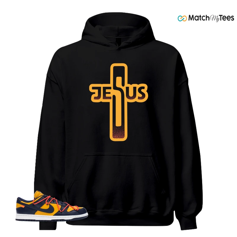 NIKE DUNK LOW OFF-WHITE UNIVERSITY GOLD SNEAKER Matching Tees hoodie