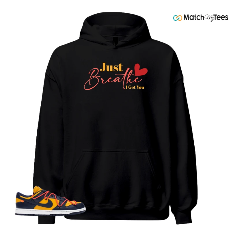NIKE DUNK LOW OFF-WHITE UNIVERSITY GOLD SNEAKER Matching Tees hoodie