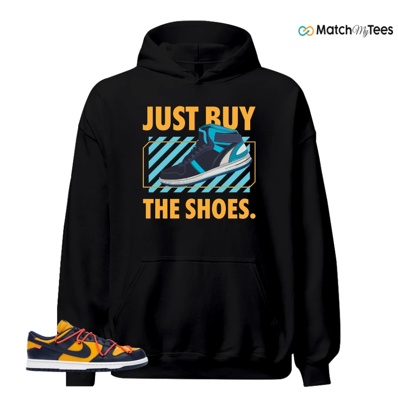 NIKE DUNK LOW OFF-WHITE UNIVERSITY GOLD SNEAKER Matching Tees hoodie