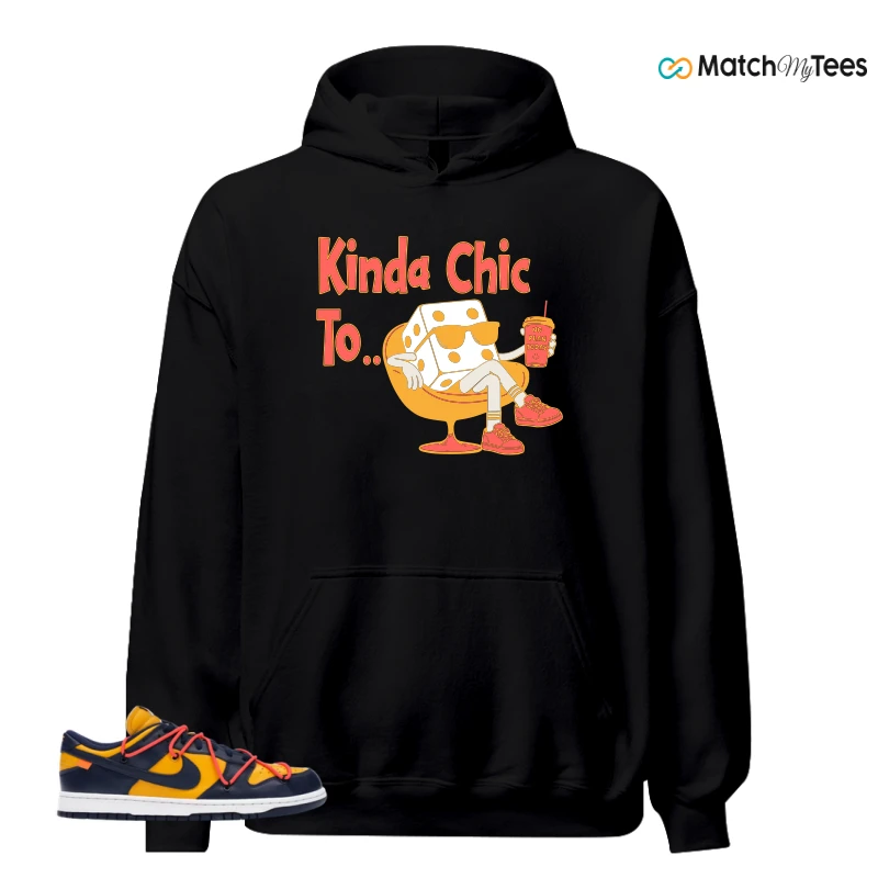 NIKE DUNK LOW OFF-WHITE UNIVERSITY GOLD SNEAKER Matching Tees hoodie
