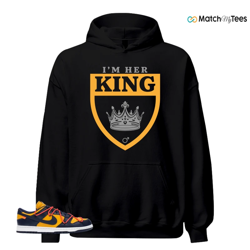 NIKE DUNK LOW OFF-WHITE UNIVERSITY GOLD SNEAKER Matching Tees hoodie