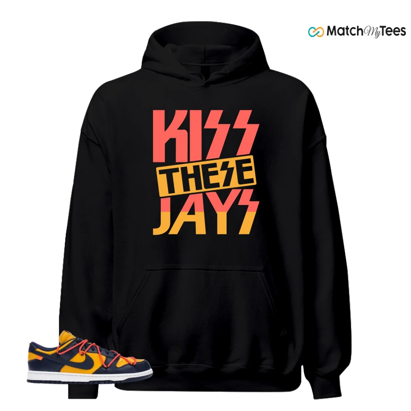 NIKE DUNK LOW OFF-WHITE UNIVERSITY GOLD SNEAKER Matching Tees hoodie