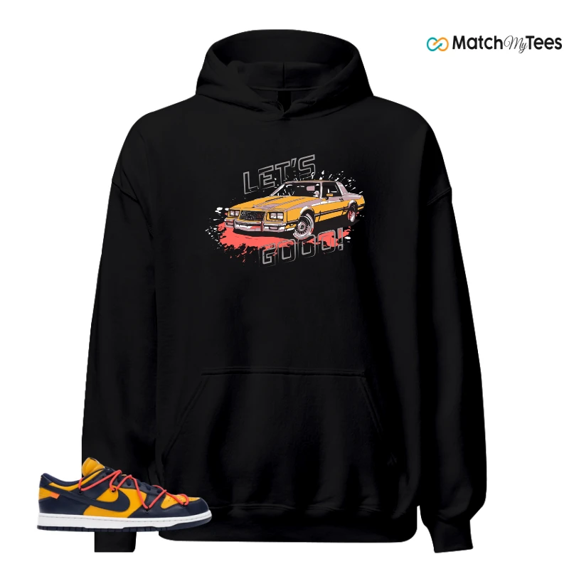 NIKE DUNK LOW OFF-WHITE UNIVERSITY GOLD SNEAKER Matching Tees hoodie