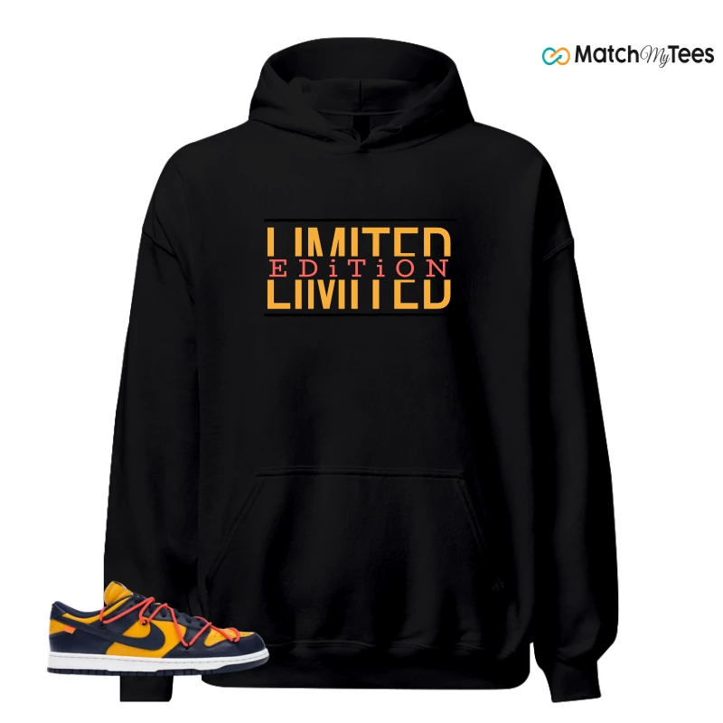 NIKE DUNK LOW OFF-WHITE UNIVERSITY GOLD SNEAKER Matching Tees hoodie