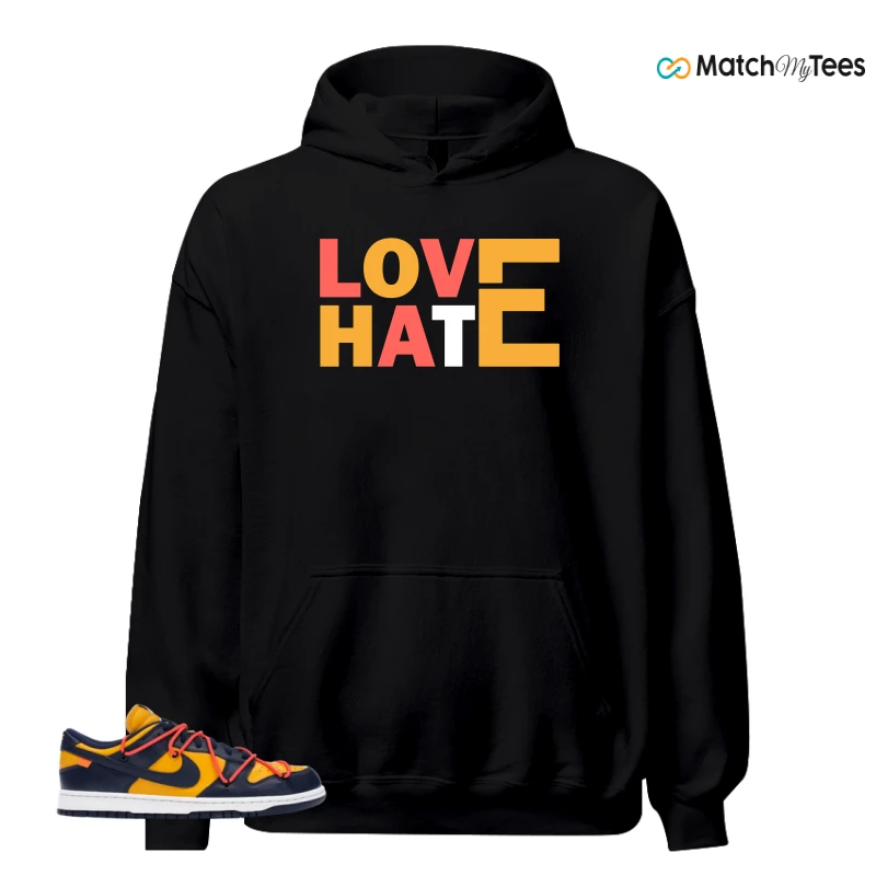 NIKE DUNK LOW OFF-WHITE UNIVERSITY GOLD SNEAKER Matching Tees hoodie