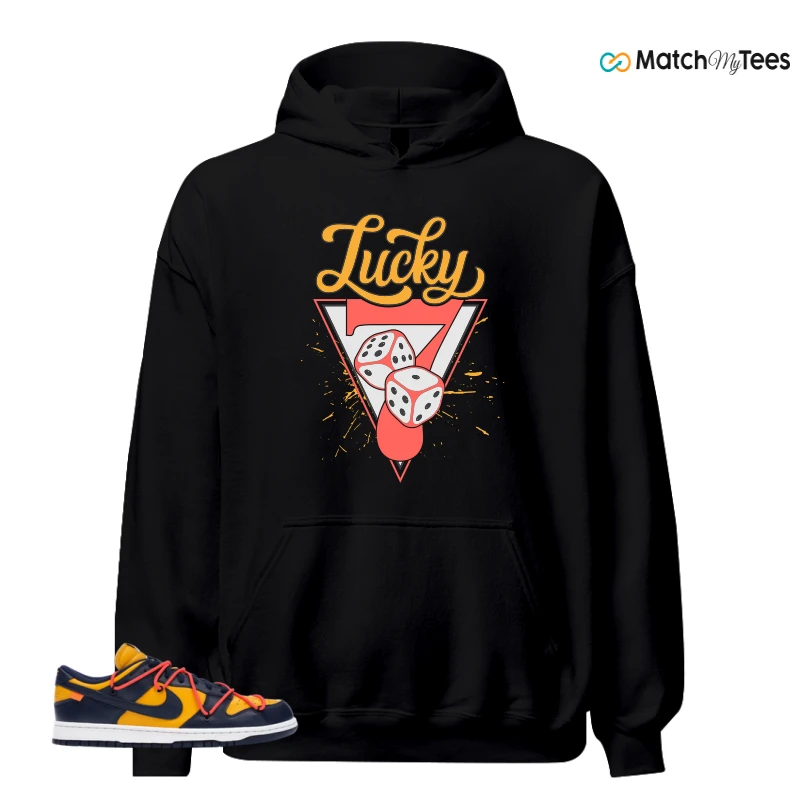 NIKE DUNK LOW OFF-WHITE UNIVERSITY GOLD SNEAKER Matching Tees hoodie