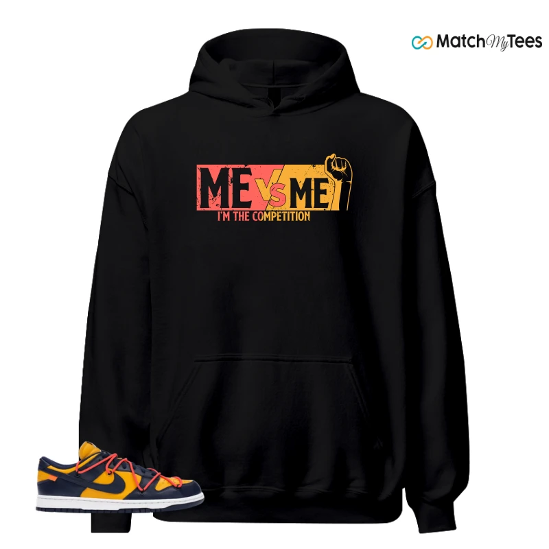 NIKE DUNK LOW OFF-WHITE UNIVERSITY GOLD SNEAKER Matching Tees hoodie