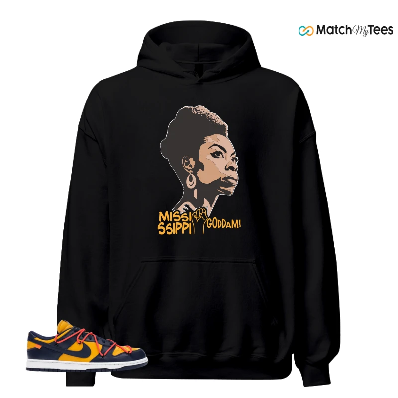 NIKE DUNK LOW OFF-WHITE UNIVERSITY GOLD SNEAKER Matching Tees hoodie