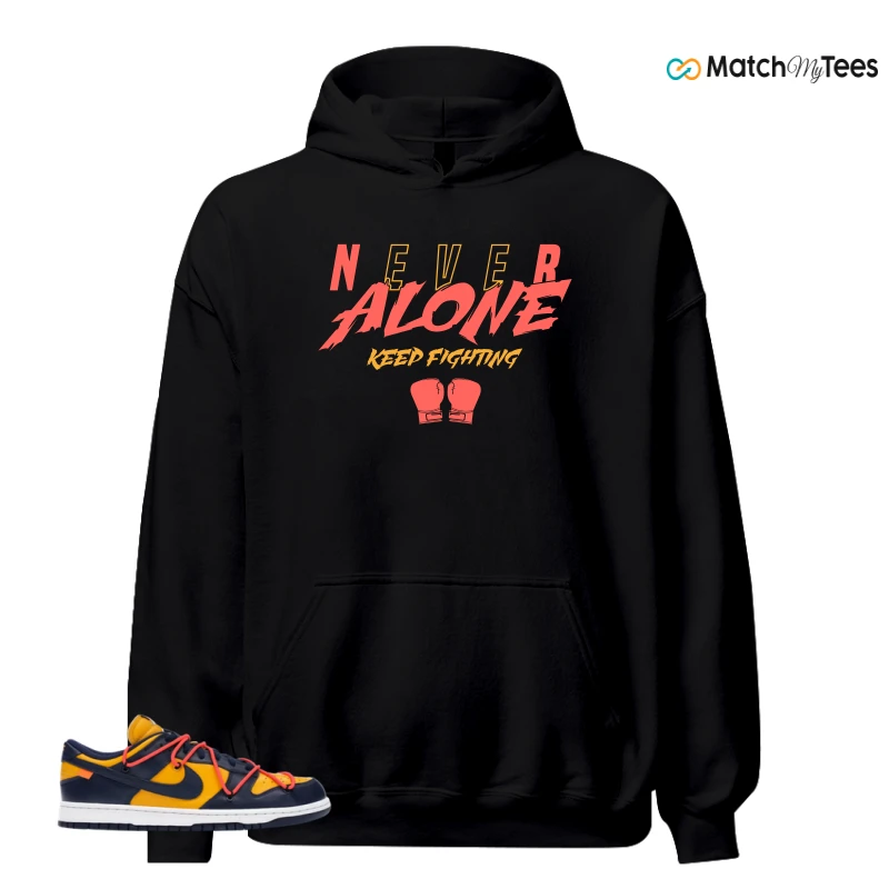 NIKE DUNK LOW OFF-WHITE UNIVERSITY GOLD SNEAKER Matching Tees hoodie