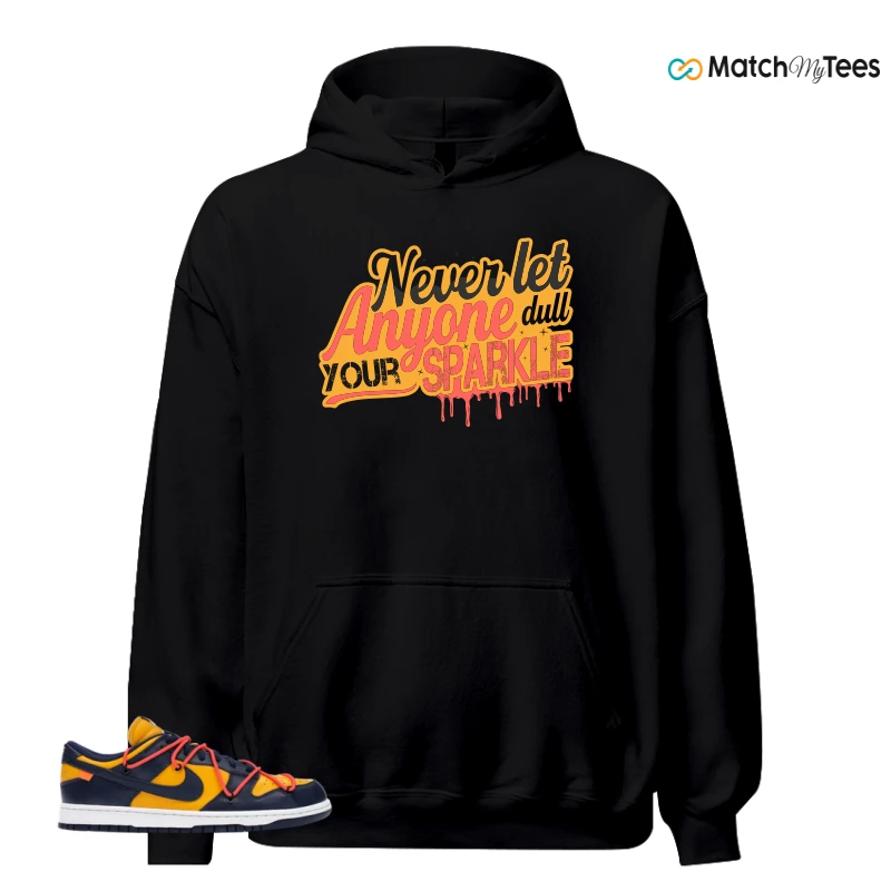 NIKE DUNK LOW OFF-WHITE UNIVERSITY GOLD SNEAKER Matching Tees hoodie