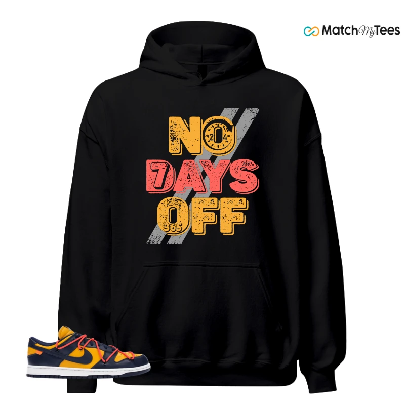 NIKE DUNK LOW OFF-WHITE UNIVERSITY GOLD SNEAKER Matching Tees hoodie