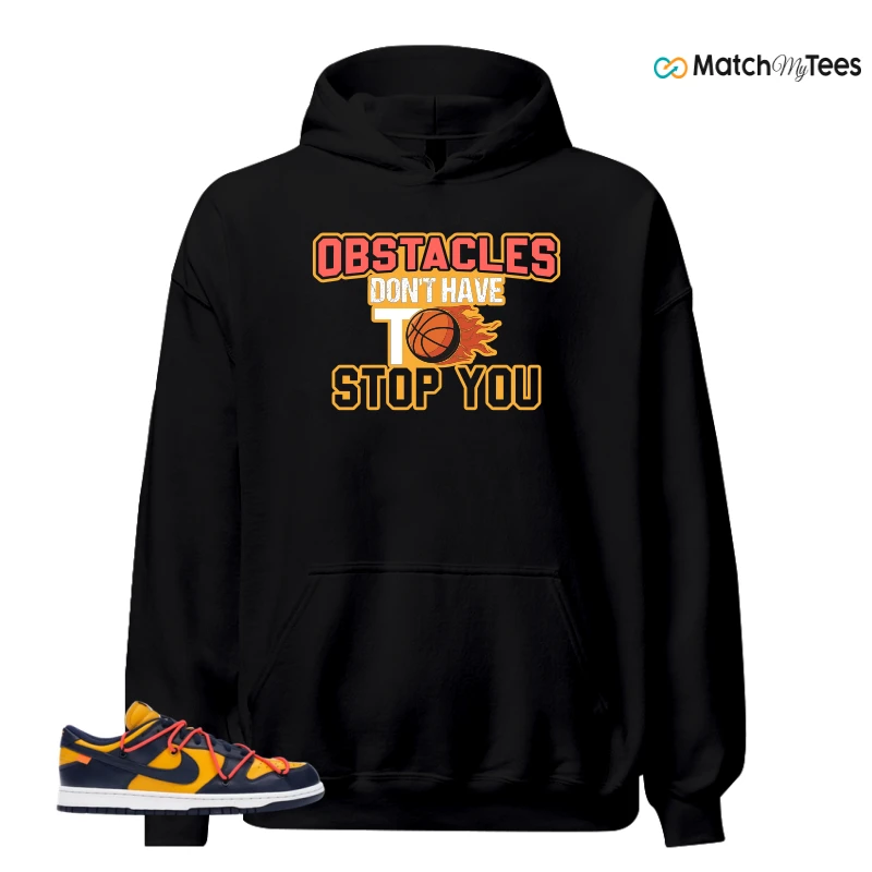 NIKE DUNK LOW OFF-WHITE UNIVERSITY GOLD SNEAKER Matching Tees hoodie