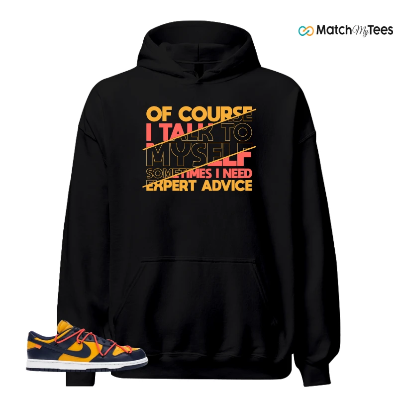 NIKE DUNK LOW OFF-WHITE UNIVERSITY GOLD SNEAKER Matching Tees hoodie