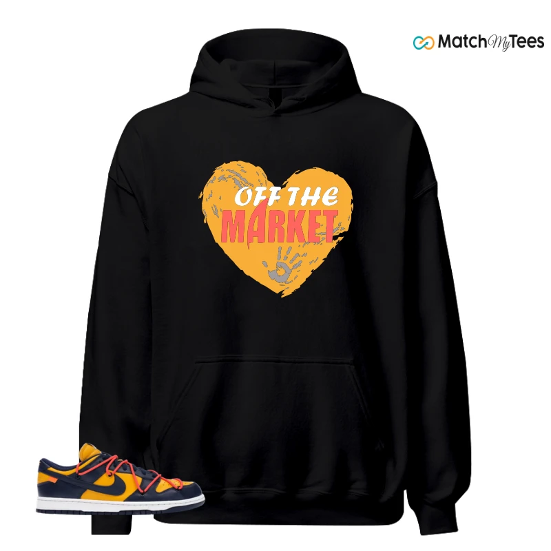 NIKE DUNK LOW OFF-WHITE UNIVERSITY GOLD SNEAKER Matching Tees hoodie