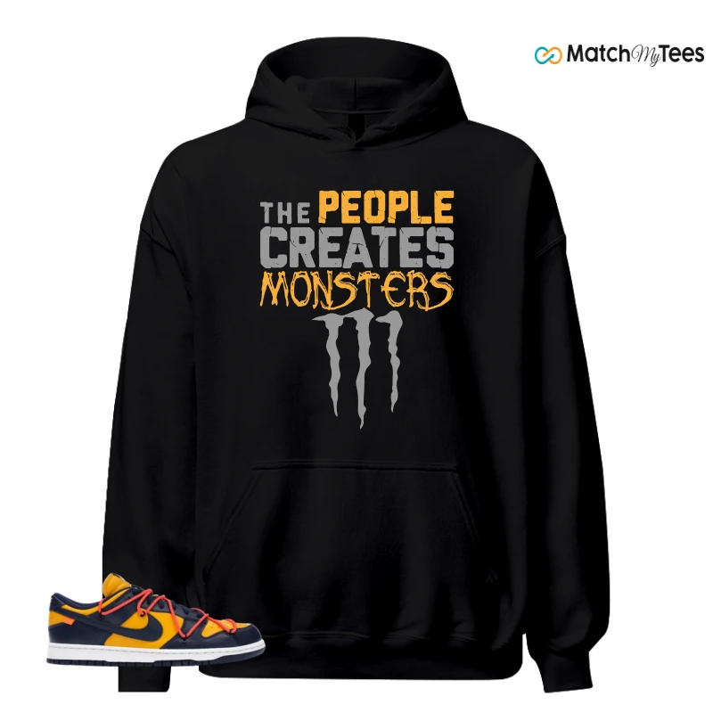 NIKE DUNK LOW OFF-WHITE UNIVERSITY GOLD SNEAKER Matching Tees hoodie