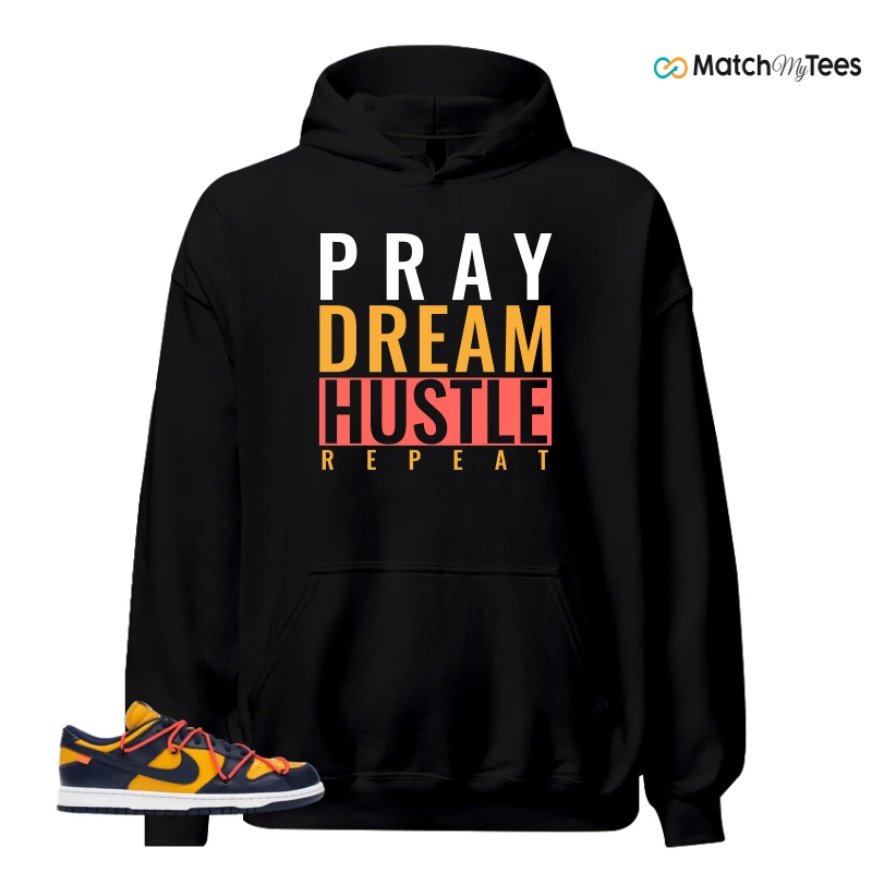 NIKE DUNK LOW OFF-WHITE UNIVERSITY GOLD SNEAKER Matching Tees hoodie