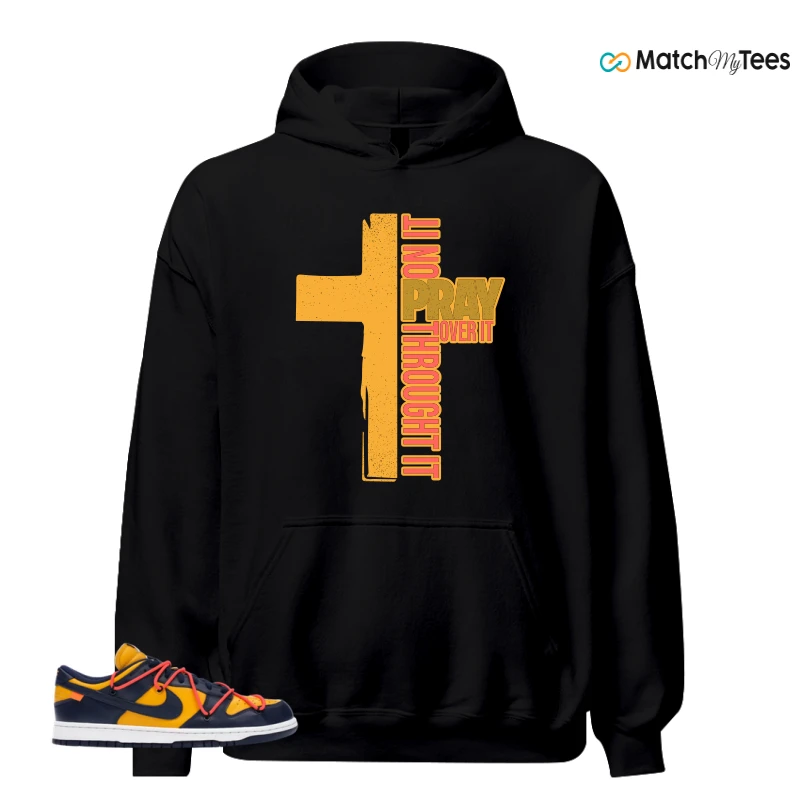 NIKE DUNK LOW OFF-WHITE UNIVERSITY GOLD SNEAKER Matching Tees hoodie