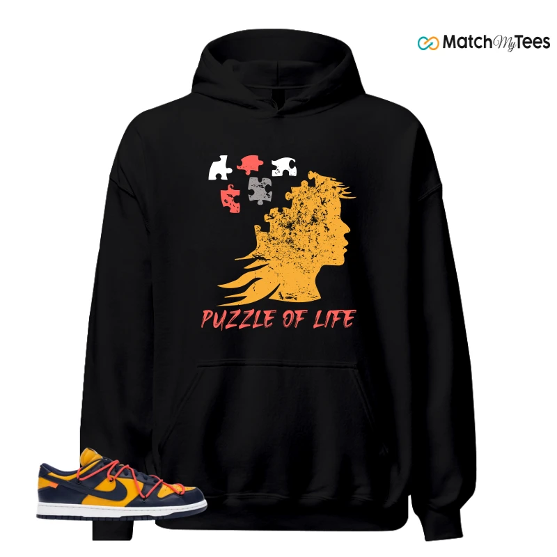 NIKE DUNK LOW OFF-WHITE UNIVERSITY GOLD SNEAKER Matching Tees hoodie