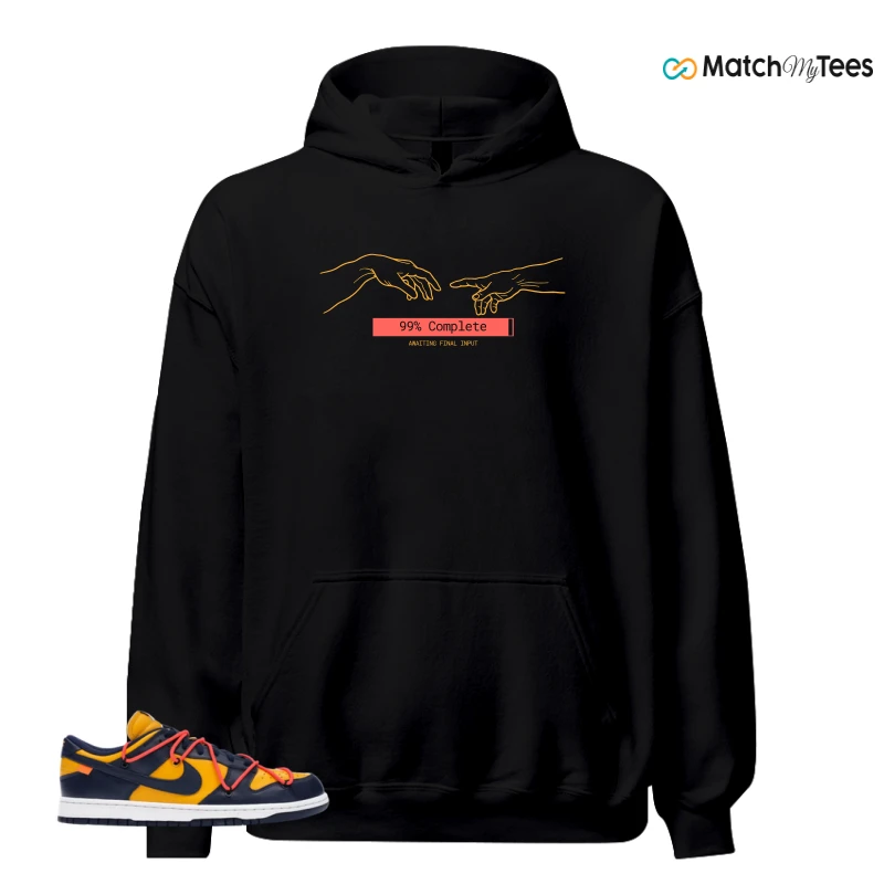 NIKE DUNK LOW OFF-WHITE UNIVERSITY GOLD SNEAKER Matching Tees hoodie
