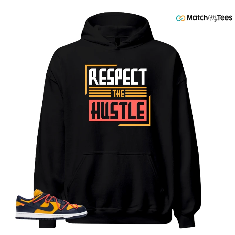 NIKE DUNK LOW OFF-WHITE UNIVERSITY GOLD SNEAKER Matching Tees hoodie