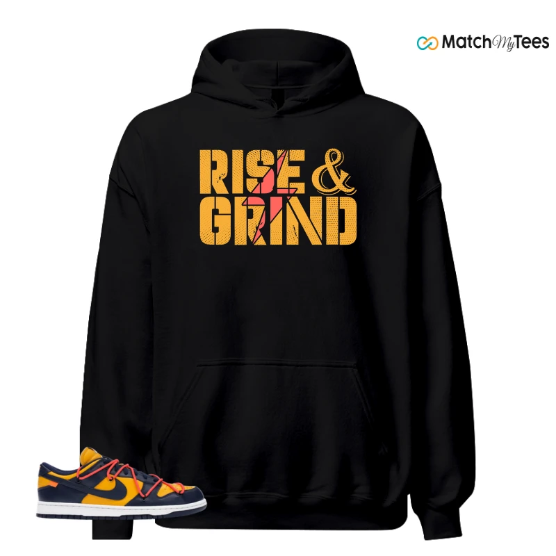 NIKE DUNK LOW OFF-WHITE UNIVERSITY GOLD SNEAKER Matching Tees hoodie