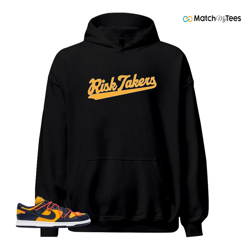 NIKE DUNK LOW OFF-WHITE UNIVERSITY GOLD SNEAKER Matching Tees hoodie