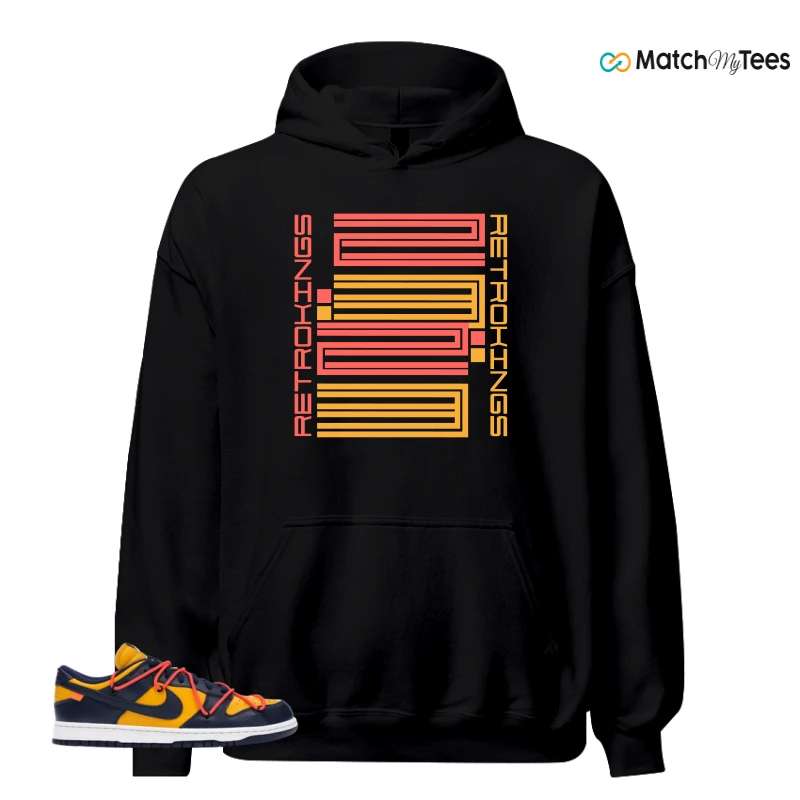 NIKE DUNK LOW OFF-WHITE UNIVERSITY GOLD SNEAKER Matching Tees hoodie