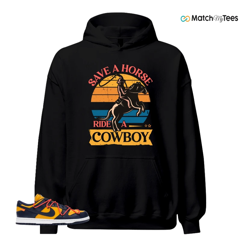 NIKE DUNK LOW OFF-WHITE UNIVERSITY GOLD SNEAKER Matching Tees hoodie