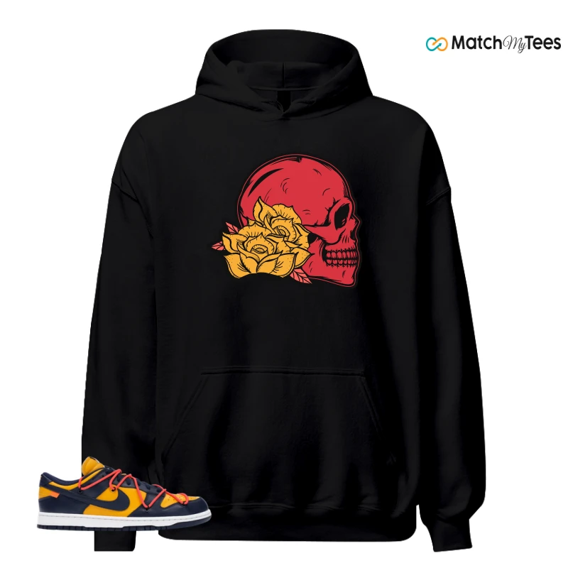 NIKE DUNK LOW OFF-WHITE UNIVERSITY GOLD SNEAKER Matching Tees hoodie