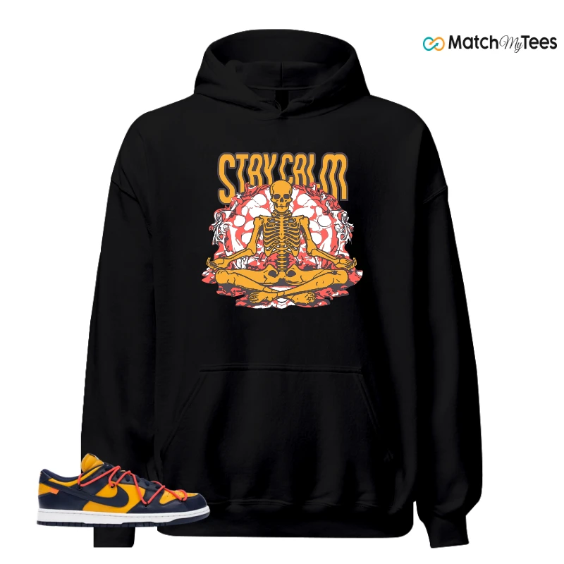 NIKE DUNK LOW OFF-WHITE UNIVERSITY GOLD SNEAKER Matching Tees hoodie