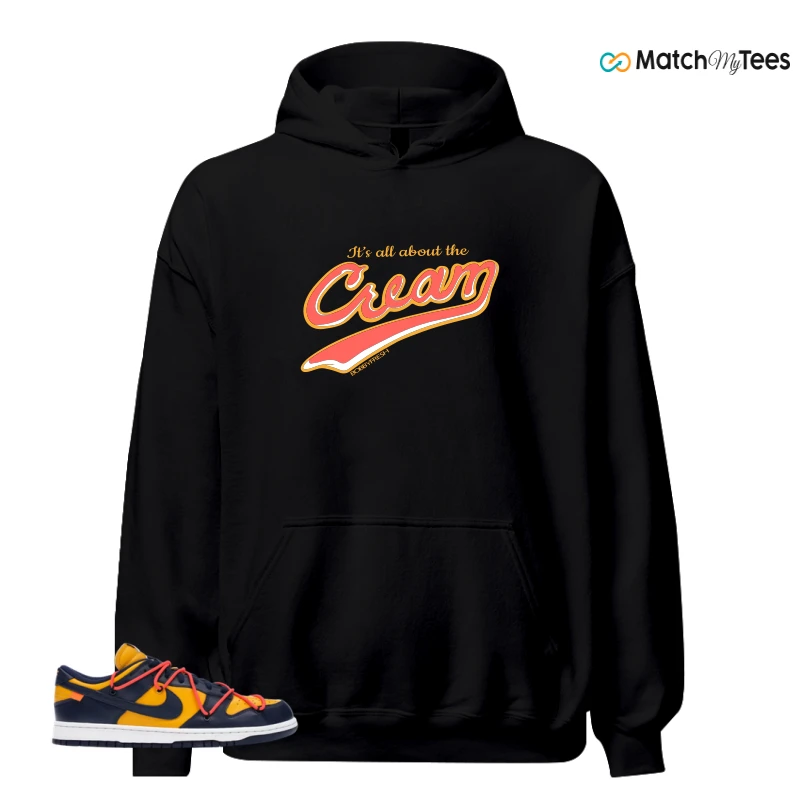 NIKE DUNK LOW OFF-WHITE UNIVERSITY GOLD SNEAKER Matching Tees hoodie