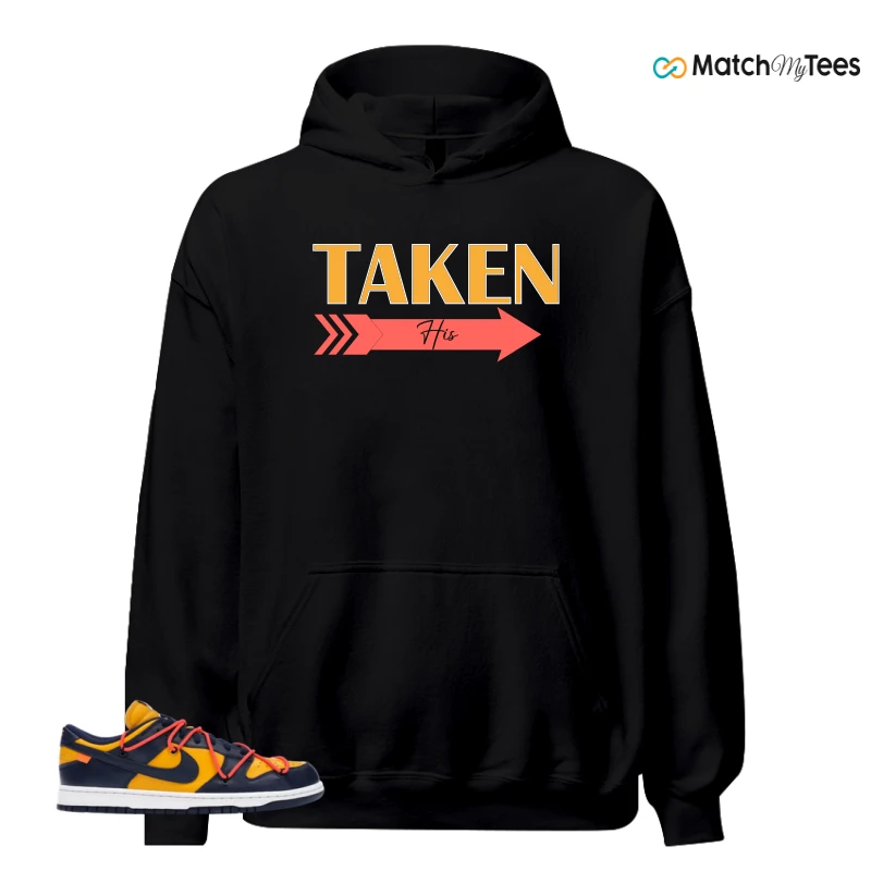 NIKE DUNK LOW OFF-WHITE UNIVERSITY GOLD SNEAKER Matching Tees hoodie